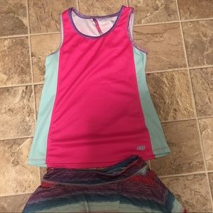 Little girl dry wick skort/tank outfit
